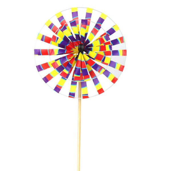 ΠΟΛΥΧΡΩΜΟΣ ΔΙΠΛΟΣ ΤΡΟΧΟΣ ΑΝΕΜΟΜΥΛΟΣ 72CM 1228-19